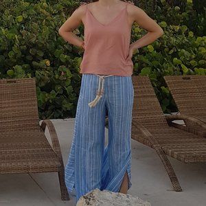 Anthro Linen Wide Leg Pants Size 10